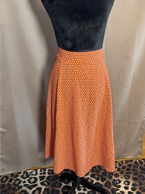 NWT Torrid Orange Polka Dot Swing Midi Skirt